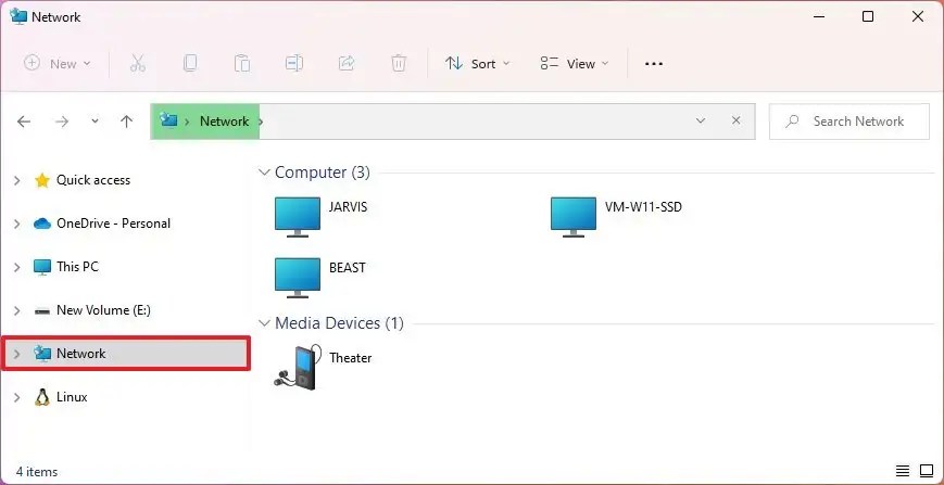 Windows 11 find network computer