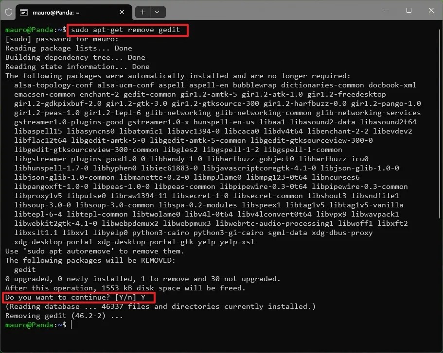 WSL uninstall Linux GUI app