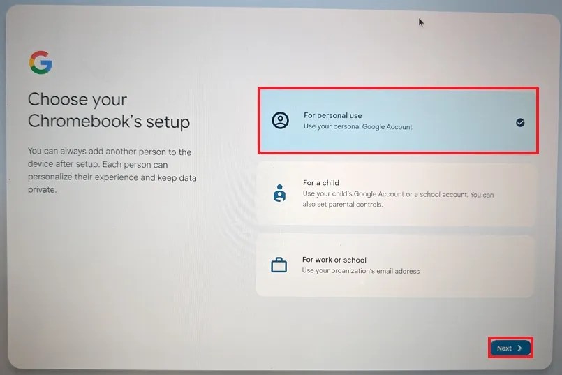 ChromeOS Flex for personal use setup