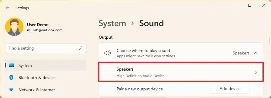 Open sound device to disable