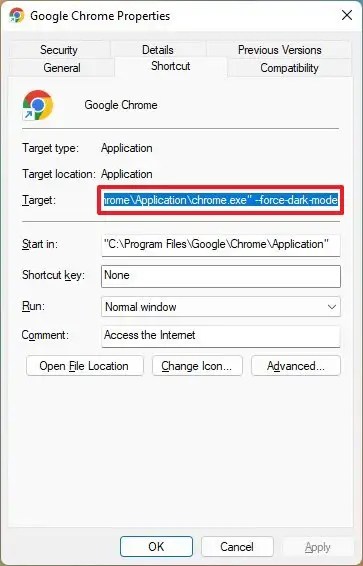 Chrome enable dark mode
