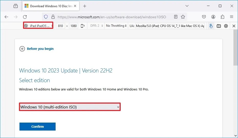 Firefox change user agent