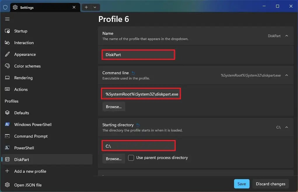 Terminal path to command tool