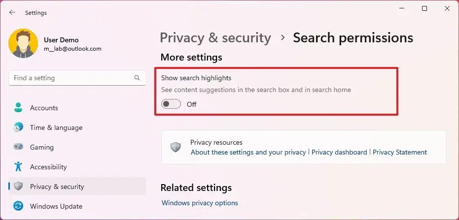 Start menu disable web suggestion search