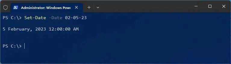 Change date PowerShell