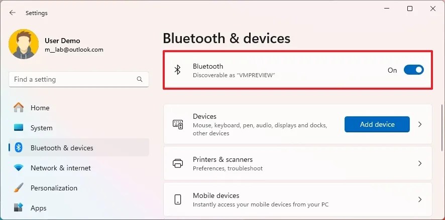Bật Bluetooth