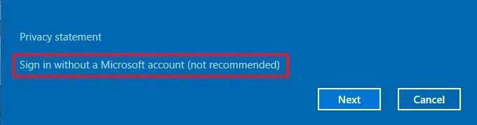 netplwiz sign in without a Microsoft account