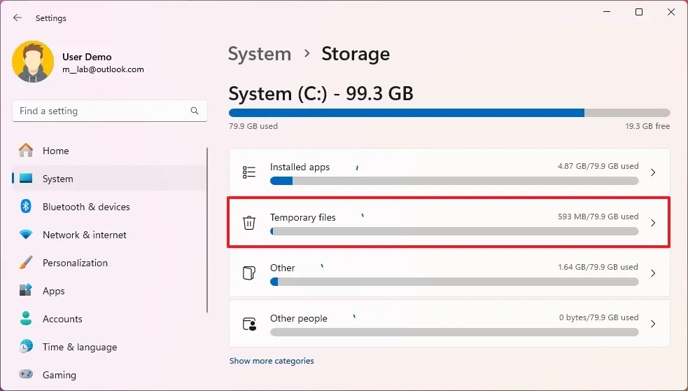 Open Temporary files