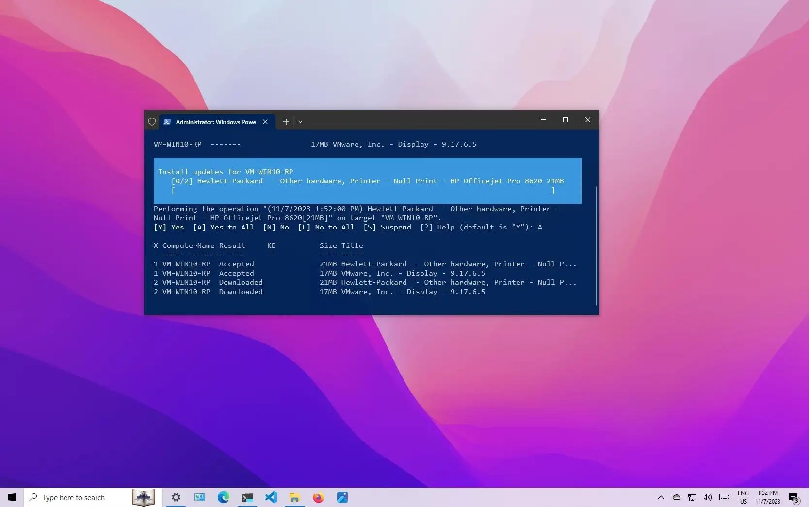 Windows 10 update with PowerShell