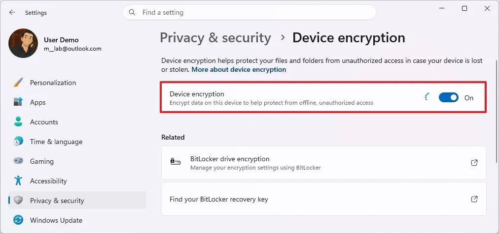 Windows 11 Home enable BitLocker