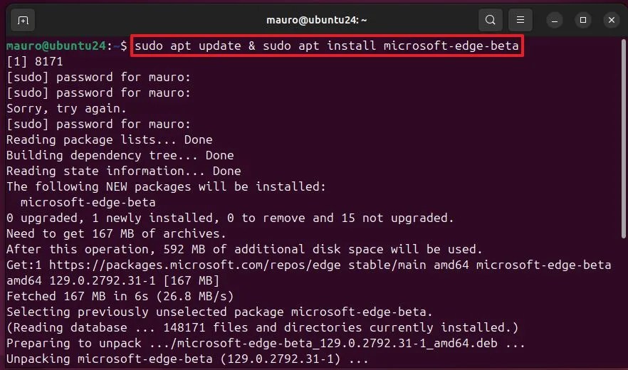 Uninstall Microsoft Edge on Ubuntu Linux