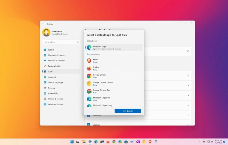 How to make Chrome or Firefox the default PDF viewer on Windows 11 ...
