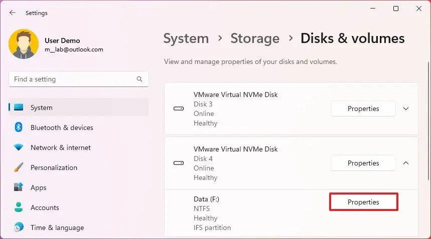 Partition properties