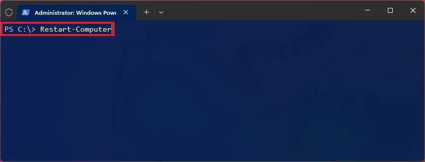 PowerShell restart option