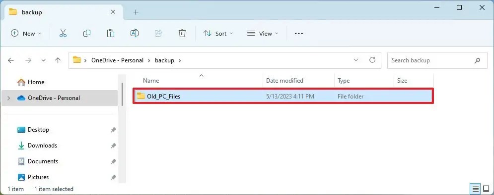 OneDrive create folder