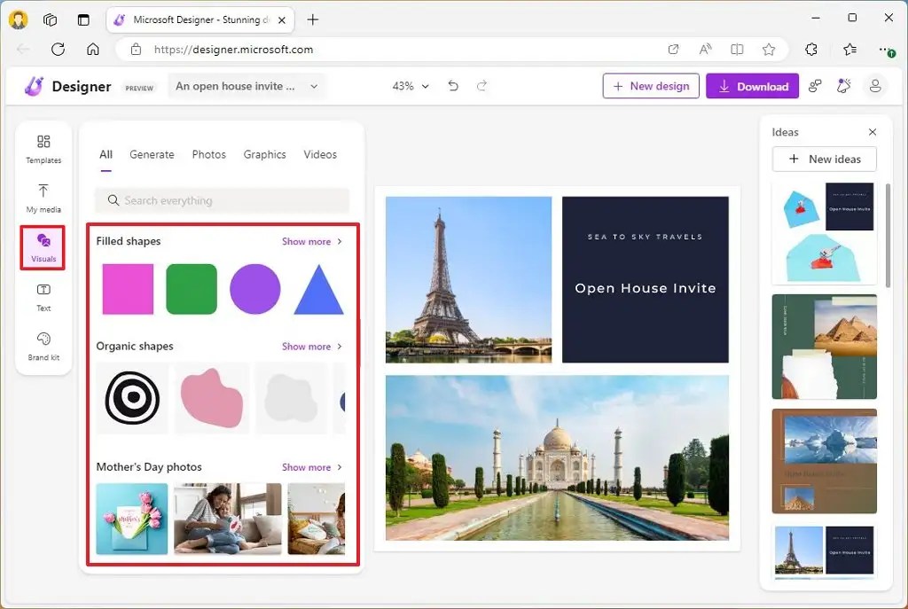 Microsoft Designer visuals