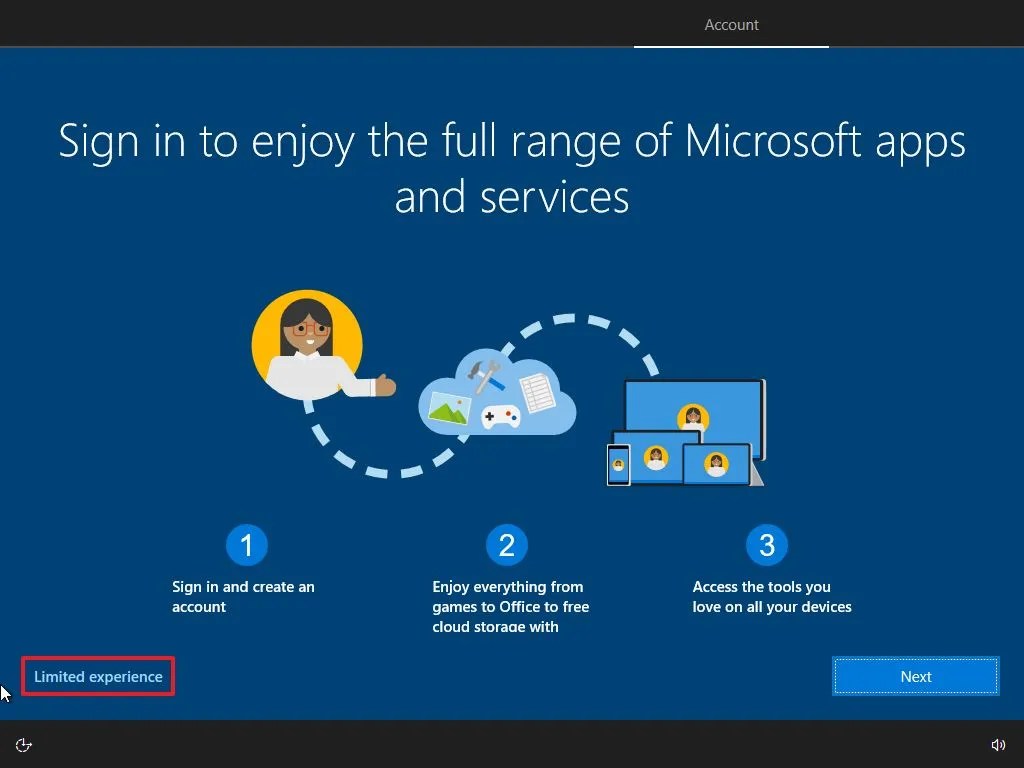 OOBE Limited experience