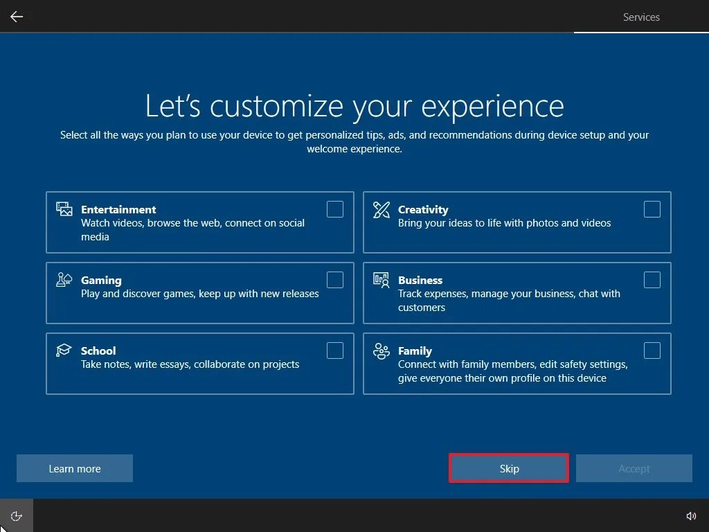 Let's customize your experience