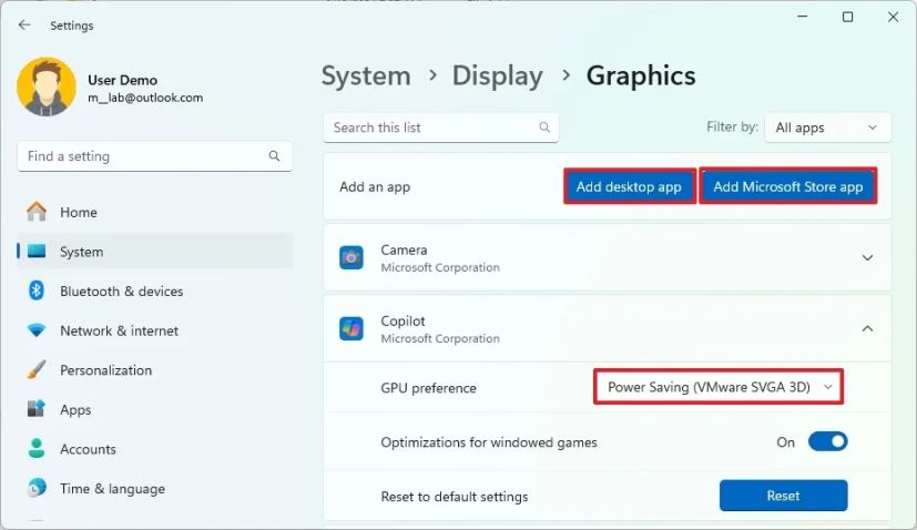 Windows 11 24H2 chang GPU preference