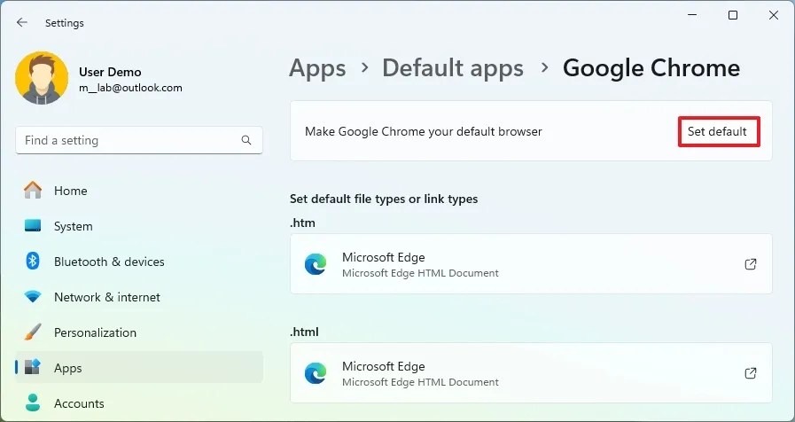 O Windows 11 torna o Chrome o navegador padrão