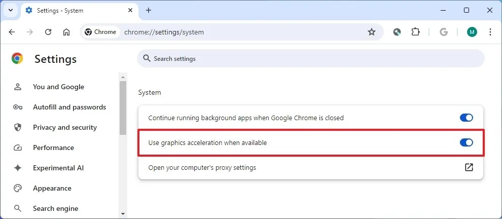 Chrome enable hardware acceleration