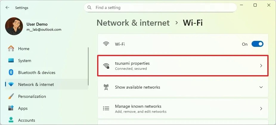 Open wireless properties