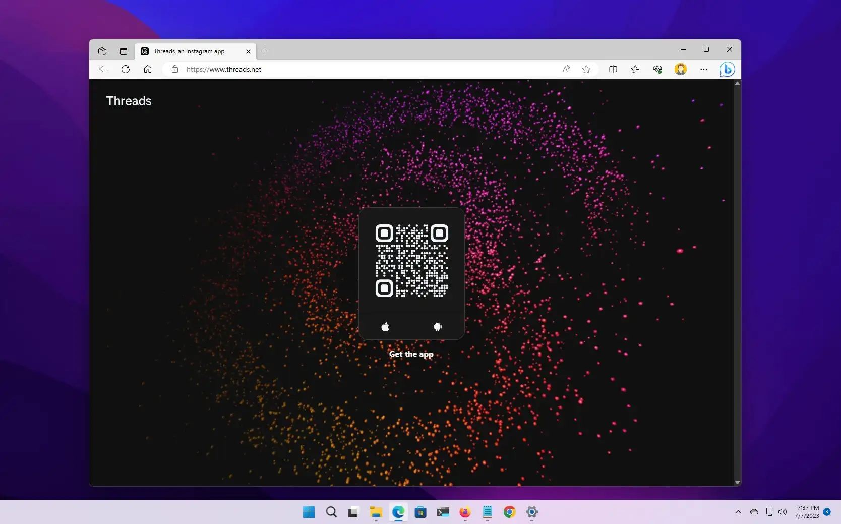 Threads website