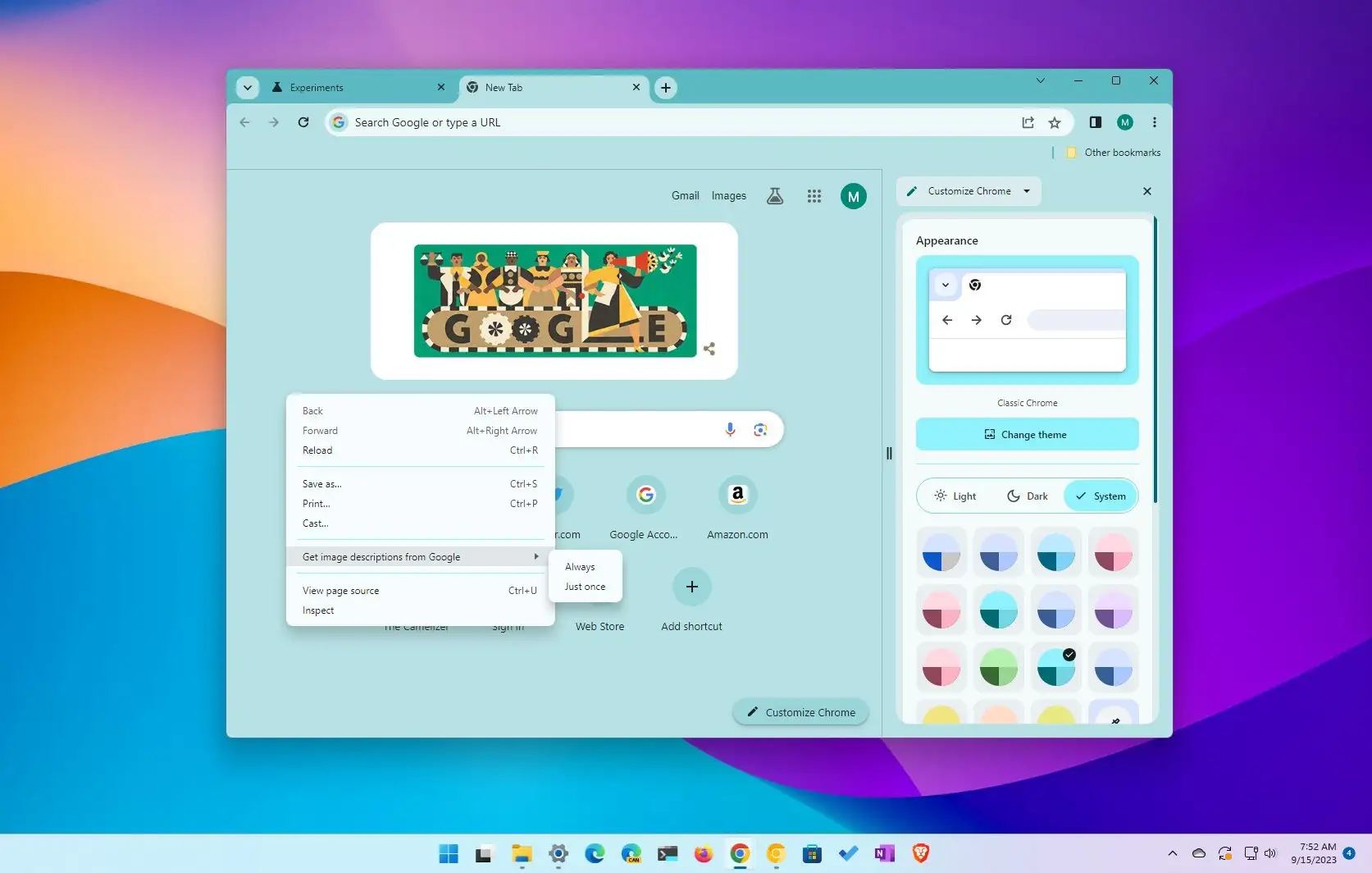 Chrome new UI Refresh 2023