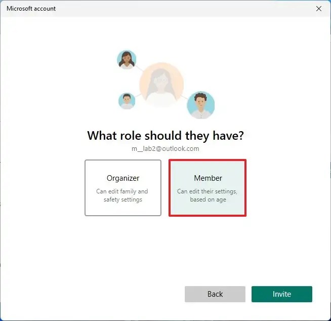 Microsoft account set member
