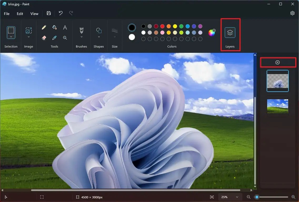 Paint create layer