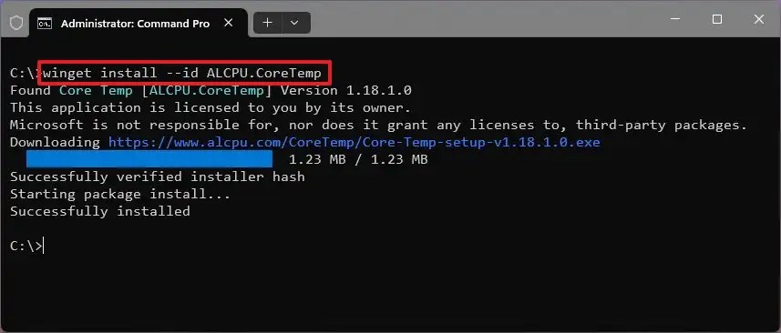 winget install Core Temp