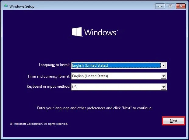 Windows 10 clean install setup