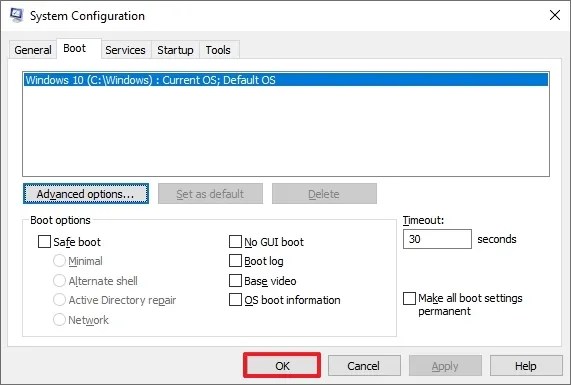 Configure Windows bootloader