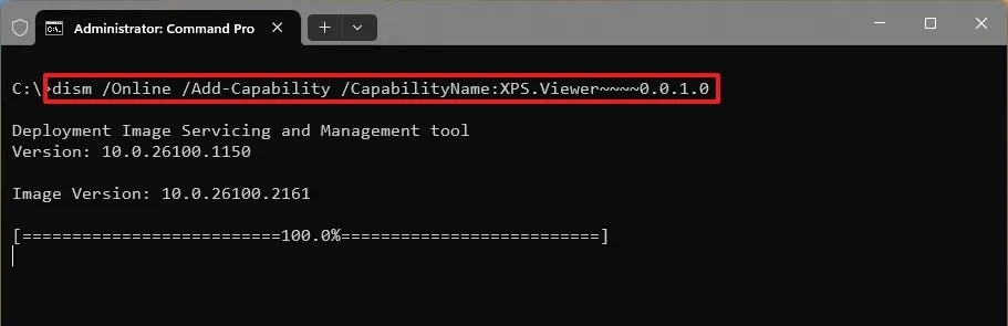 Instalacja opcjonalnej funkcji DISM