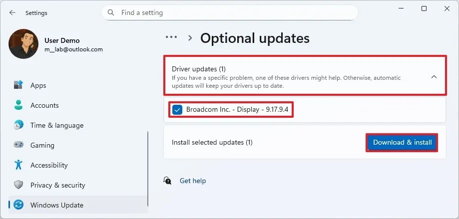 Windows 11 install optional updates