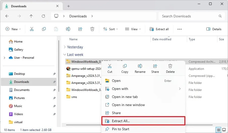 Extract AI components files