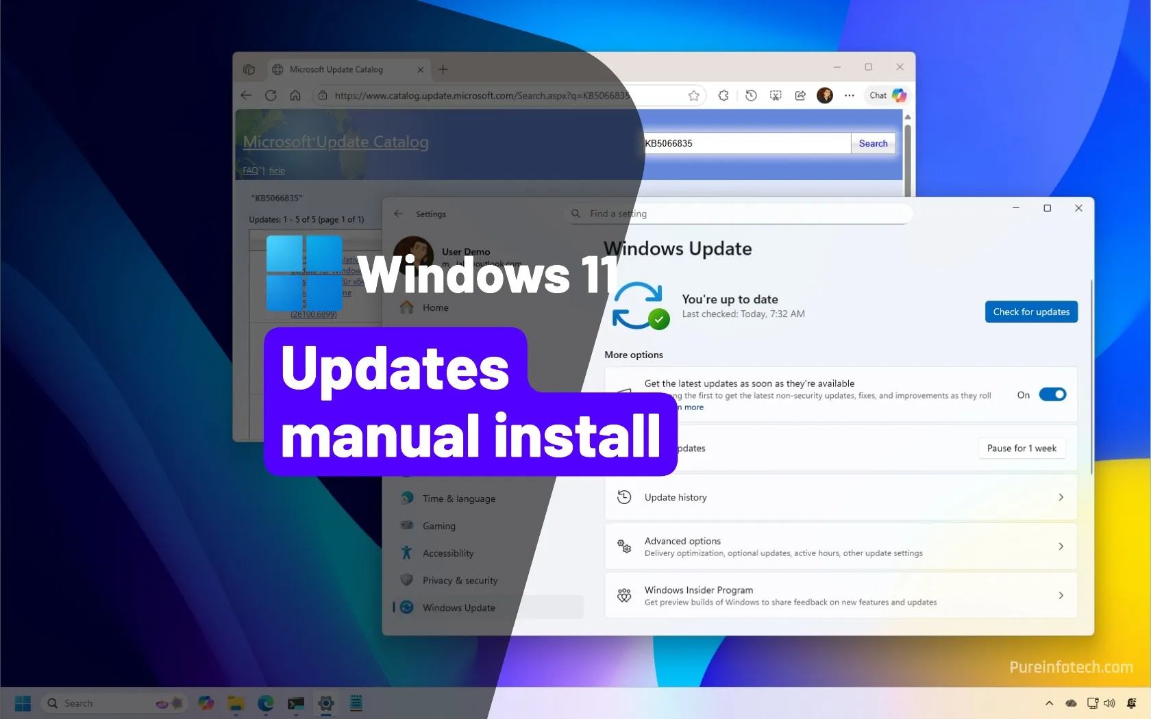 Windows 11 install updates / Image: Mauro Huculak