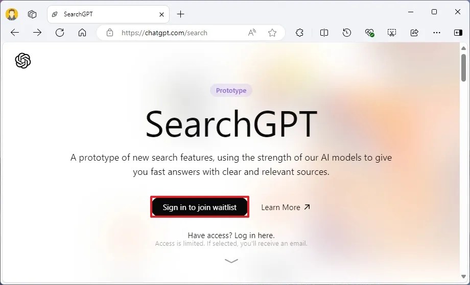 Sign in to join waitlist