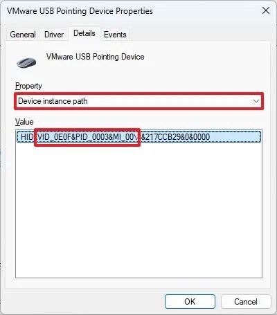 Device instance path