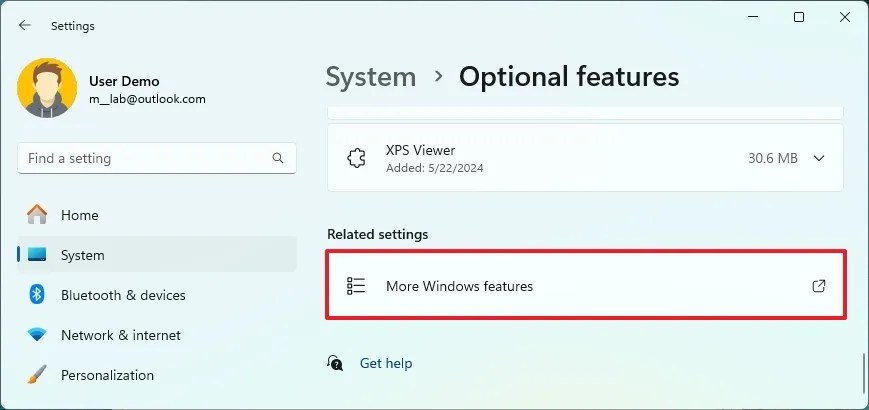 More Windows features