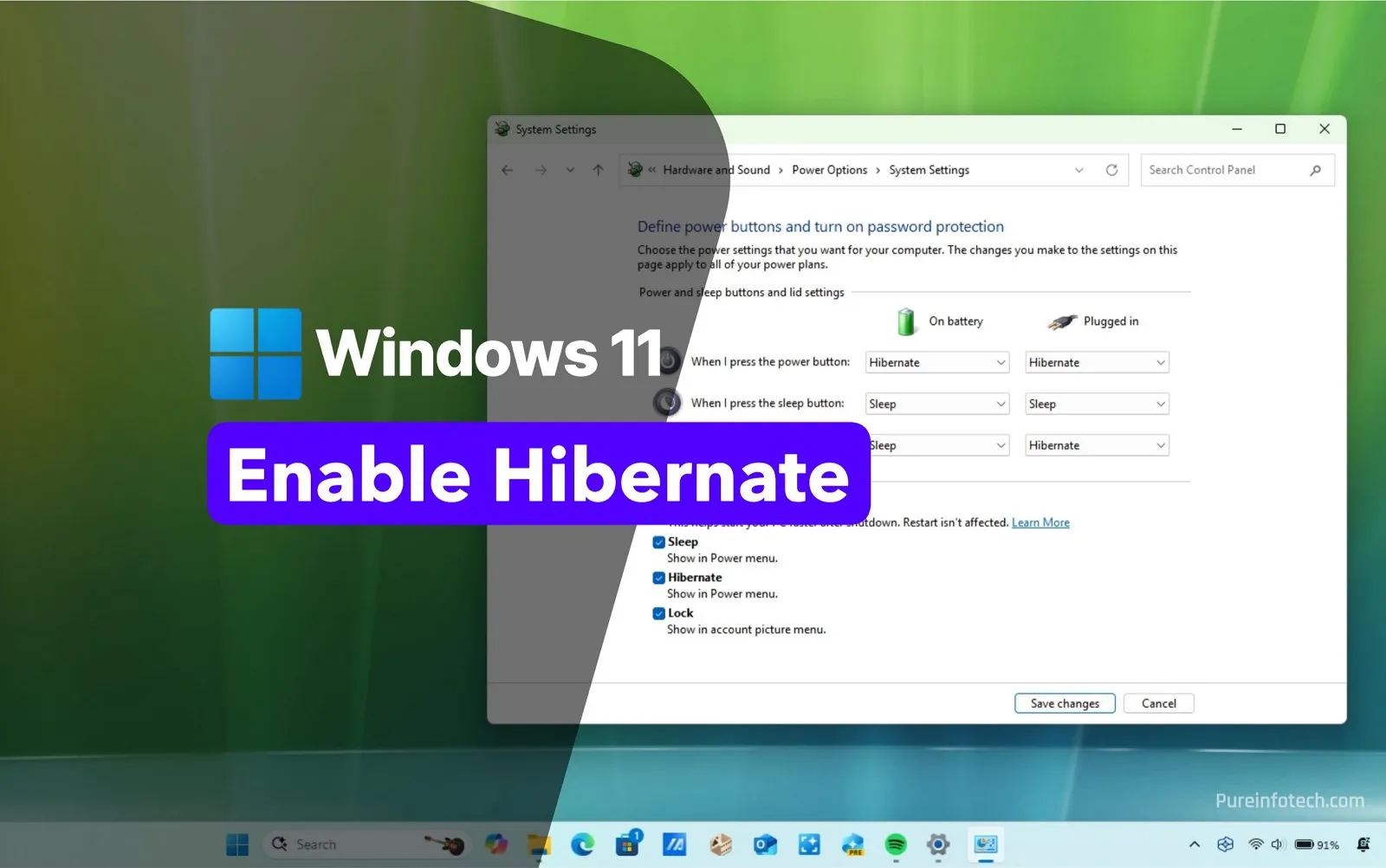 Windows 11 enable Hibernate / Image: Mauro Huculak