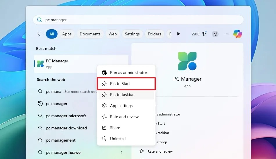 Menu Iniciar fixar aplicativo em Iniciar