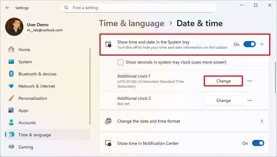 Add second clock option