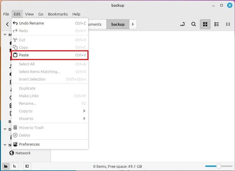 Linux GUI transfer files from USB to PC