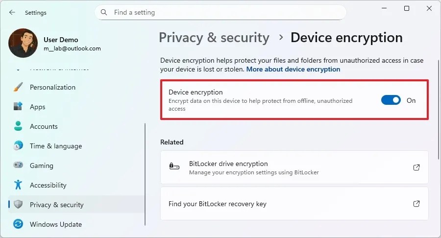 Windows 11 Home enable BitLocker