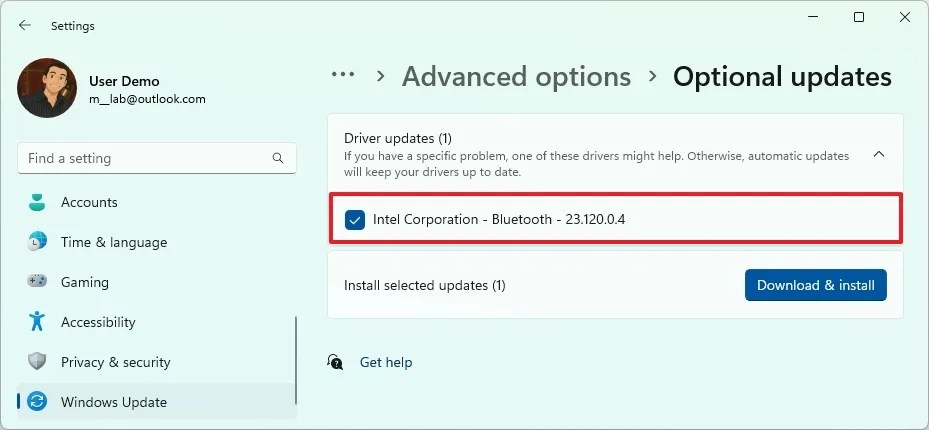 Install optional updates to speed up Windows 11