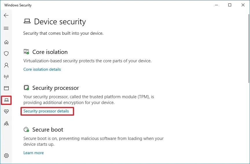 Security processor details