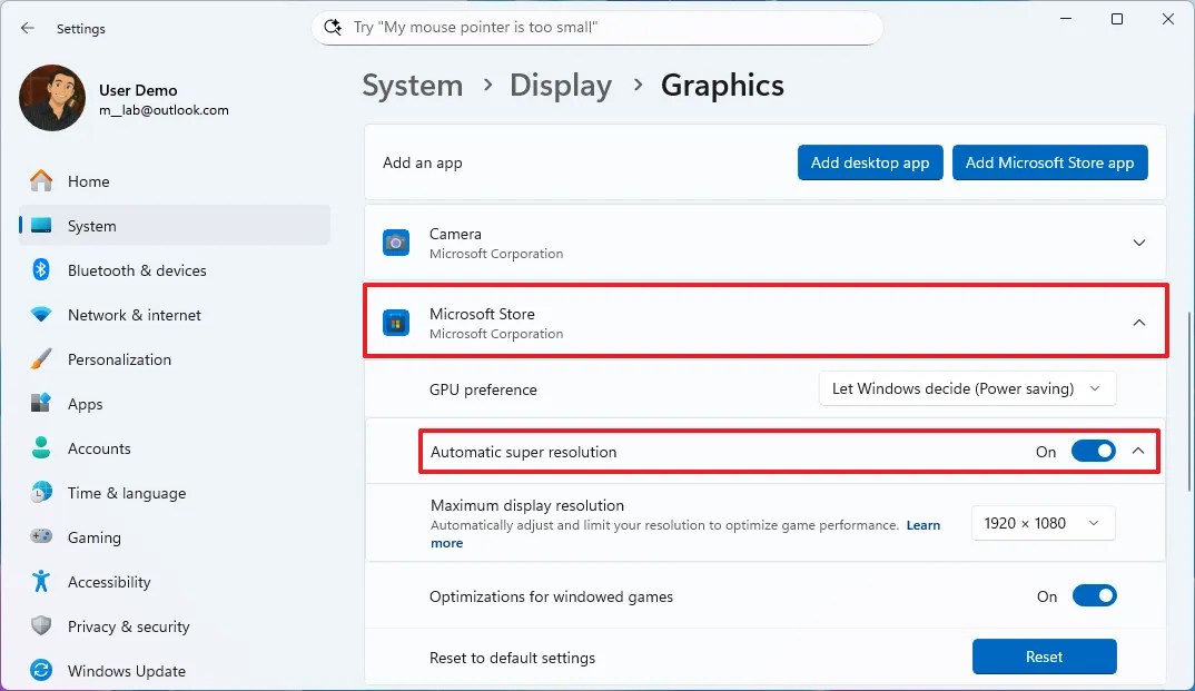 Enable Auto SR per game