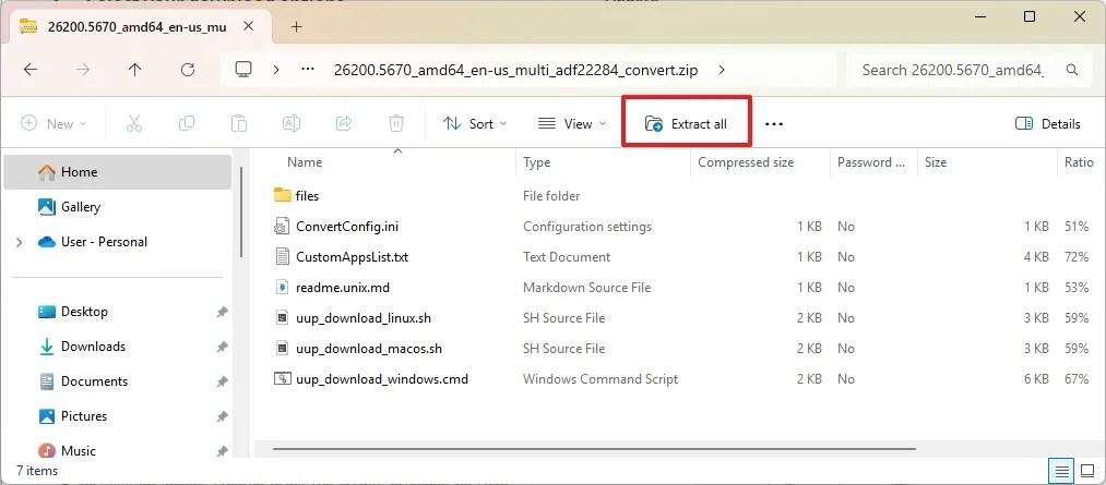 UUP Dump extract scripts