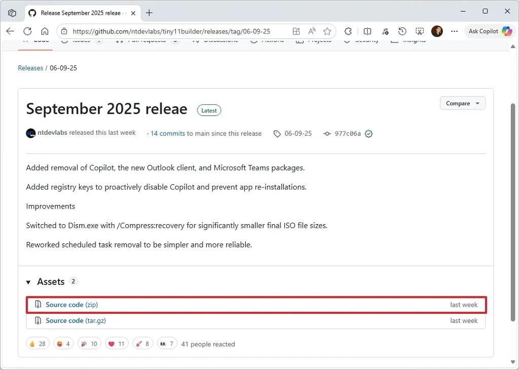 Tiny11 Builder 2025 zip download